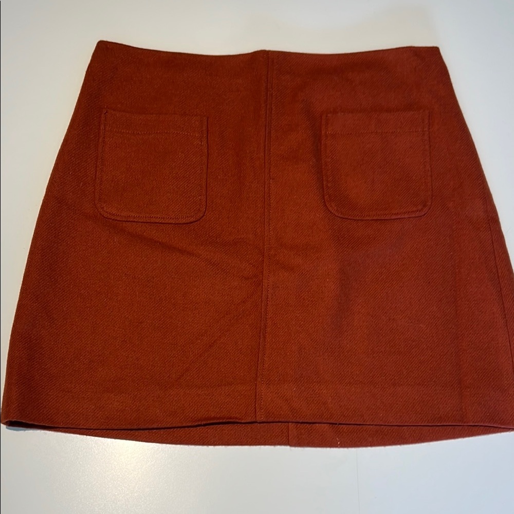 Rust A-Line Skirt